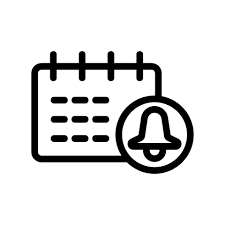Calendar bell icon vector. Isolated ...